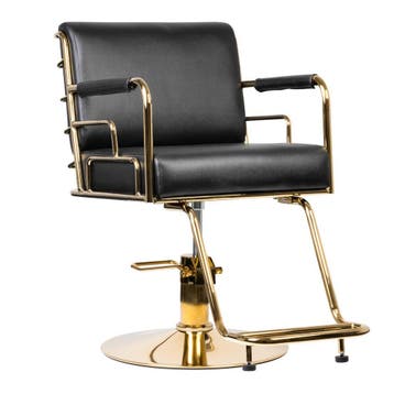 Gabbiano Prato Kappersstoel Goud-Zwart – Luxe Eco Leder –, Ophalen of Verzenden, Nieuw