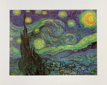 Vincent van Gogh (after) - Starry Night 1889 - Iconic, Antiek en Kunst