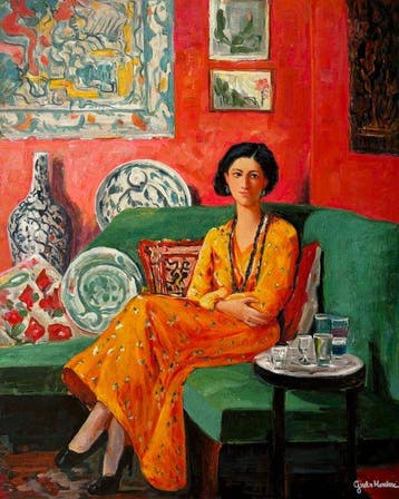 Giulia Montesi (1980) - Intimità in rosso e verde