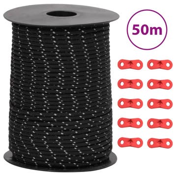vidaXL Tentscheerlijn met reflecterende strips en spanners, Caravans en Kamperen, Verzenden, Nieuw