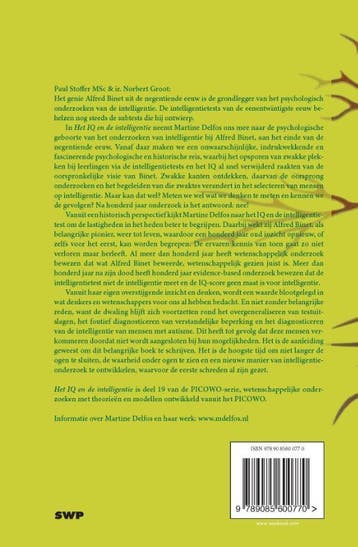 Het IQ en de intelligentie / PICOWO / 19 9789085600770, Verzenden, Zo goed als nieuw, Martine F. Delfos