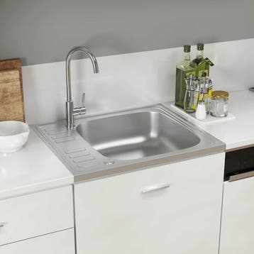 vidaXL Gootsteen met afvoerset 600x500x155 mm roestvrij, Verzenden, Nieuw
