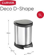 Curver Decobin Pedaalemmer - 5L - Metallic, Huis en Inrichting, Ophalen of Verzenden, Zo goed als nieuw