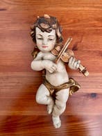 Val Gardena - Figuur - Angioletto con violino - 26 cm -, Antiek en Kunst