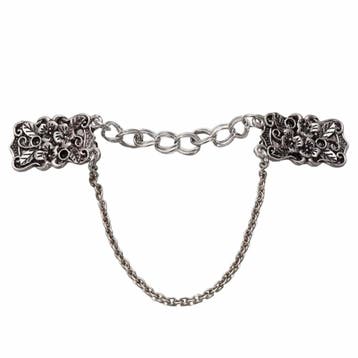 Fako Bijoux - Vestsluiting - Vestclip - Ketting - Rechthoek, Verzenden, Nieuw