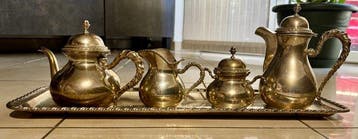 Koffie- en theeservies (5) - .800 zilver