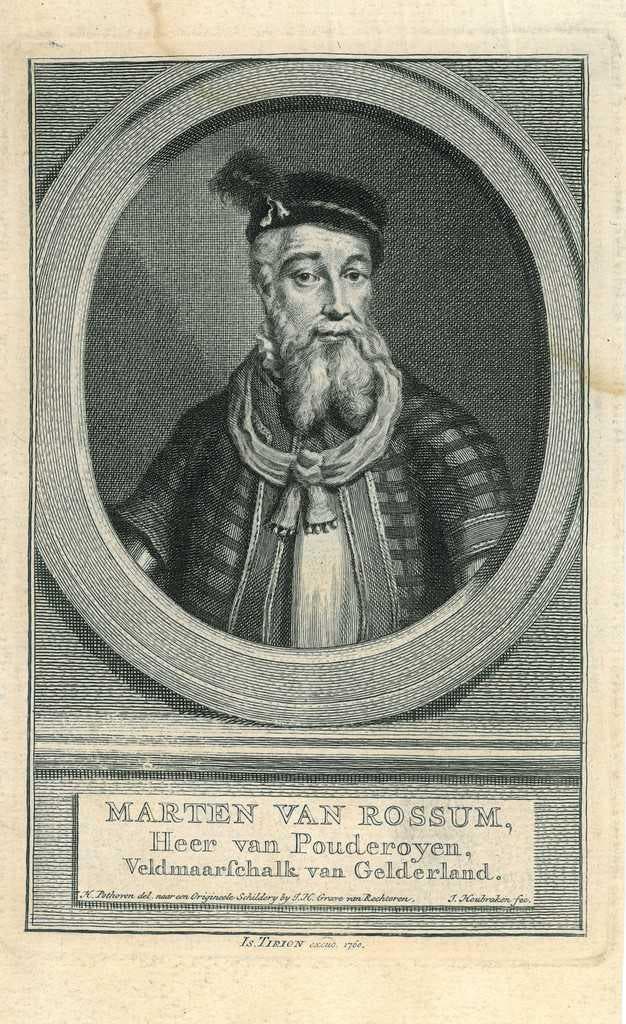 Portrait of Maarten van Rossum, Antiek en Kunst, Kunst | Etsen en Gravures
