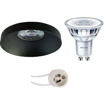 GU10 Inbouwspot Set - Mat Zwart - Inbouw Rond - Philips -, Ophalen of Verzenden, Nieuw, Overige fittingen, Plafondspot of Wandspot