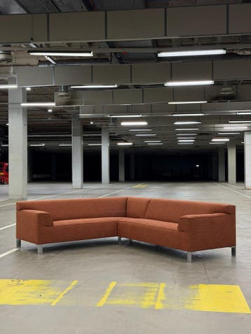 Pode Insert Hoekbank | Terracotta | NIEUWSTAAT + Garantie, 250 tot 300 cm, Overige materialen, Hoekbank, Ophalen of Verzenden