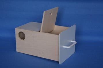 3008 Nestkast parkietenblok hout 16x29x14.5 cm hoog, Ophalen of Verzenden, Nieuw