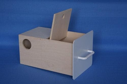 3008 Nestkast parkietenblok hout 16x29x14.5 cm hoog, Dieren en Toebehoren, Vogels | Hokken en Kooien, Nieuw, Ophalen of Verzenden