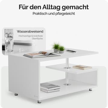 Salontafel Orlando Wit 95x55x50cm (Meubelen, Interieur), Verzenden