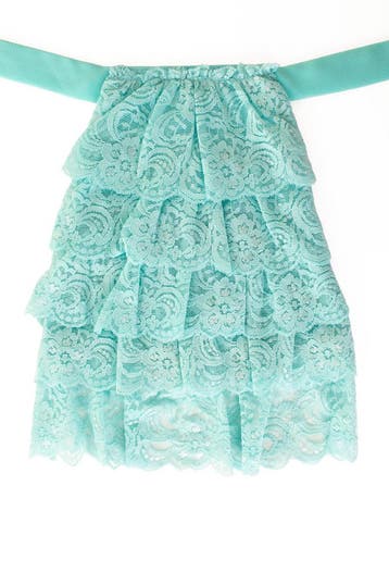 KIMU® Jabot Kanten Kraag Turquoise Blauw Lichtblauw Klassiek, Ophalen of Verzenden, Nieuw, Overige maten, Carnaval