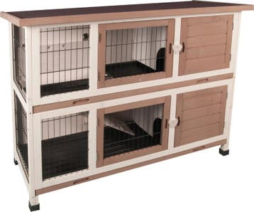 Konijnenhok Flamingo Combi 2 Urban – Dubbel Houten Buiten., Dieren en Toebehoren, Knaagdieren en Konijnen | Hokken en Kooien, Verzenden