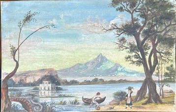 Scuola Napoletana (XIX-XX) - Veduta di Napoli