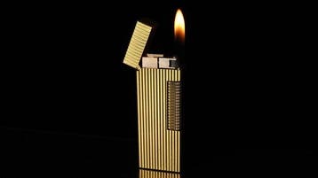 Dunill - Lines Pattern Rollagas Lighter - Zonder, Nieuw