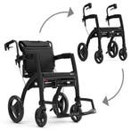Rollz Motion – Rollator en Rolstoel in Eén - Mat-zwart S, Diversen, Rollators, Ophalen of Verzenden, Nieuw
