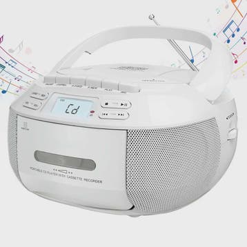 Draagbare Boombox met CD, Cassette, Bluetooth, Radio, USB &, Verzenden