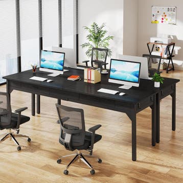 Bureau - Computertafel - Computerbureau - 200x60 cm - Zwart, Huis en Inrichting, Bureaus, Verzenden, Zo goed als nieuw