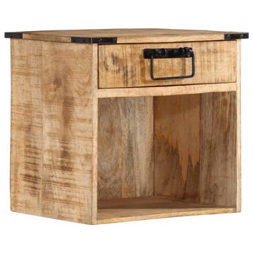 vidaXL Nachtkastje 40x30x37 cm massief mangohout, Huis en Inrichting, Verzenden, Nieuw, Hout