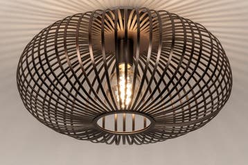 Rietveld Plafondlampen - Bruin - Metaal, Verzenden, Nieuw