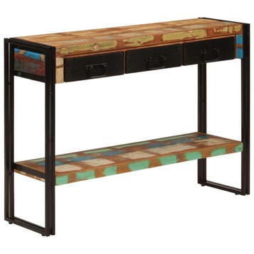 Sidetable Gerecycled Hout | Tweedekansje | OP=OP, Huis en Inrichting, Gebruikt, 100 tot 150 cm, Ophalen of Verzenden, Metaal