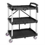 3-laags opvouwbare trolley | Zwart | Polypropyleen | 83,5..., Verzenden, Nieuw in verpakking