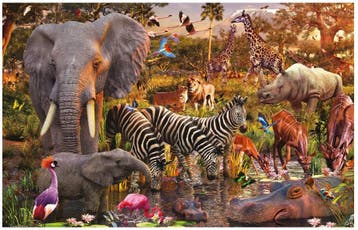 Ravensburger puzzel Afrikaanse dier van €47,99 voor €37,79, Ophalen of Verzenden, Nieuw