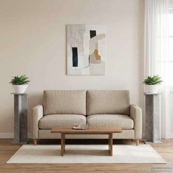 vidaXL Plantenstandaard 2 st Betongrijs 25 x 25,5 x 80,5 cm, Verzenden, Nieuw