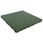 Rubber tegel 75 mm - 50 x 50 cm - Groen, Verzenden, Nieuw