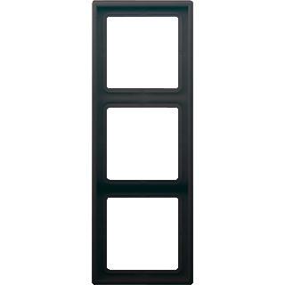 Jung LS990 afdekraam 3-voudig zwart - LS983SW, Nieuw, Stopcontact