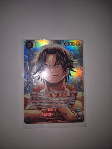 Bandai - 1 Card - One Piece - Portgas D. Ace ST15-005 Foil,, Hobby en Vrije tijd, Verzamelkaartspellen | Overige, Nieuw