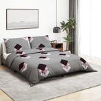 vidaXL Dekbedovertrekset 200x200 cm katoen grijs, Verzenden, Nieuw, Grijs