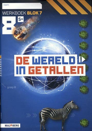 De wereld in getallen Groep 8 blok 7 S+ Werkboek, Boeken, Verzenden, Zo goed als nieuw