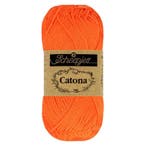 Scheepjes Catona 50g - 603 Neon Orange, Hobby en Vrije tijd, Breien en Haken, Ophalen of Verzenden, Nieuw, Breien of Haken, Wol of Garen