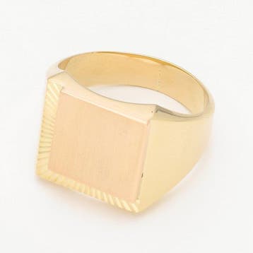Ring - 18 karaat Geel goud - Zegel, Nieuw