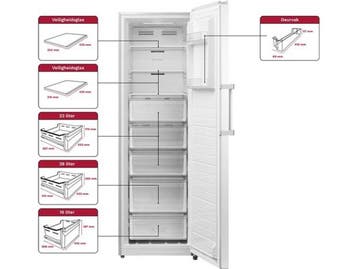 Inventum VR1850W - Vrieskast - 272 liter - No Frost -, Witgoed en Apparatuur, Vriezers en Diepvrieskisten, Verzenden, Zo goed als nieuw