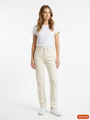 Levi Strauss & Co. Jeans Dames maat WW23 / L33 Crème Vintage, Ophalen of Verzenden, Nieuw