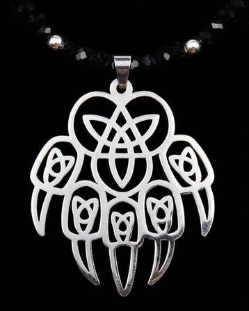 Berserker Beer en Zwarte Spinel – Viking Collier –, Antiek en Kunst