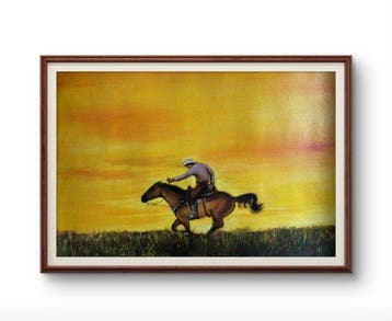 José Cabrera - Horizonte Dorado, Antiek en Kunst, Kunst | Schilderijen | Modern