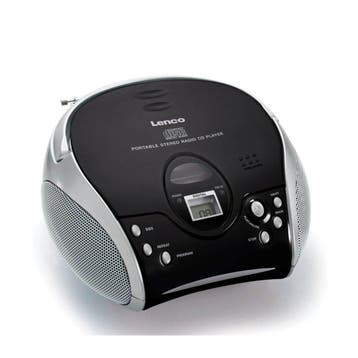Draagbare radio/CD speler zwart Lenco SCD-24 (Radios), Verzenden, Nieuw