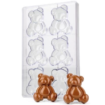 Martellato Chocolademal Teddy Bear (6) 80x64,5x22,5mm, Verzenden, Nieuw