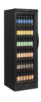 TEFCOLD CEV425 BLACK L/H – Zwarte Flessenkoeler met Links, Nieuw in verpakking, Koelen en Vriezen