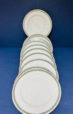 Limoges W. Guérin & Cie – Laurel Wreath Decor Dessert Plates, Antiek en Kunst, Antiek | Meubels | Tafels
