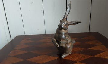 P.Chenet - Beeld, Konijn - 14.5 cm - Brons, Antiek en Kunst