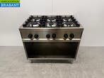 RVS Emme 6 Pits Fornuis 100 cm GAS Horeca, Ophalen of Verzenden, Gebruikt