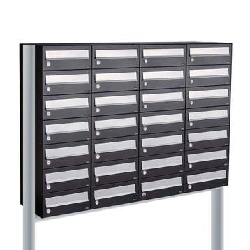 Brievenbusunit Hive set vrijstaand 4-breed, 7-hoog - zwart, Verzenden, Nieuw
