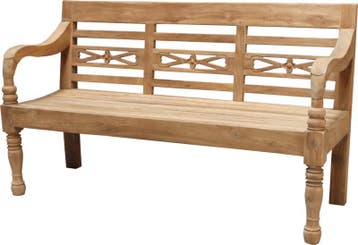 Teakhouten Tuinbank | Stationsbank 3-zits | 150 cm. | 339,=, Ophalen of Verzenden, Nieuw, Teakhout