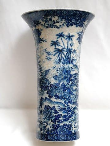 Vaas - Porselein - 46 cm handgeschilderd, Antiek en Kunst