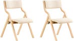 2dekans | SoBuy Set van 2 Klapstoel, Bureaustoel met, Huis en Inrichting, Stoelen, Ophalen of Verzenden, Zo goed als nieuw, Wit